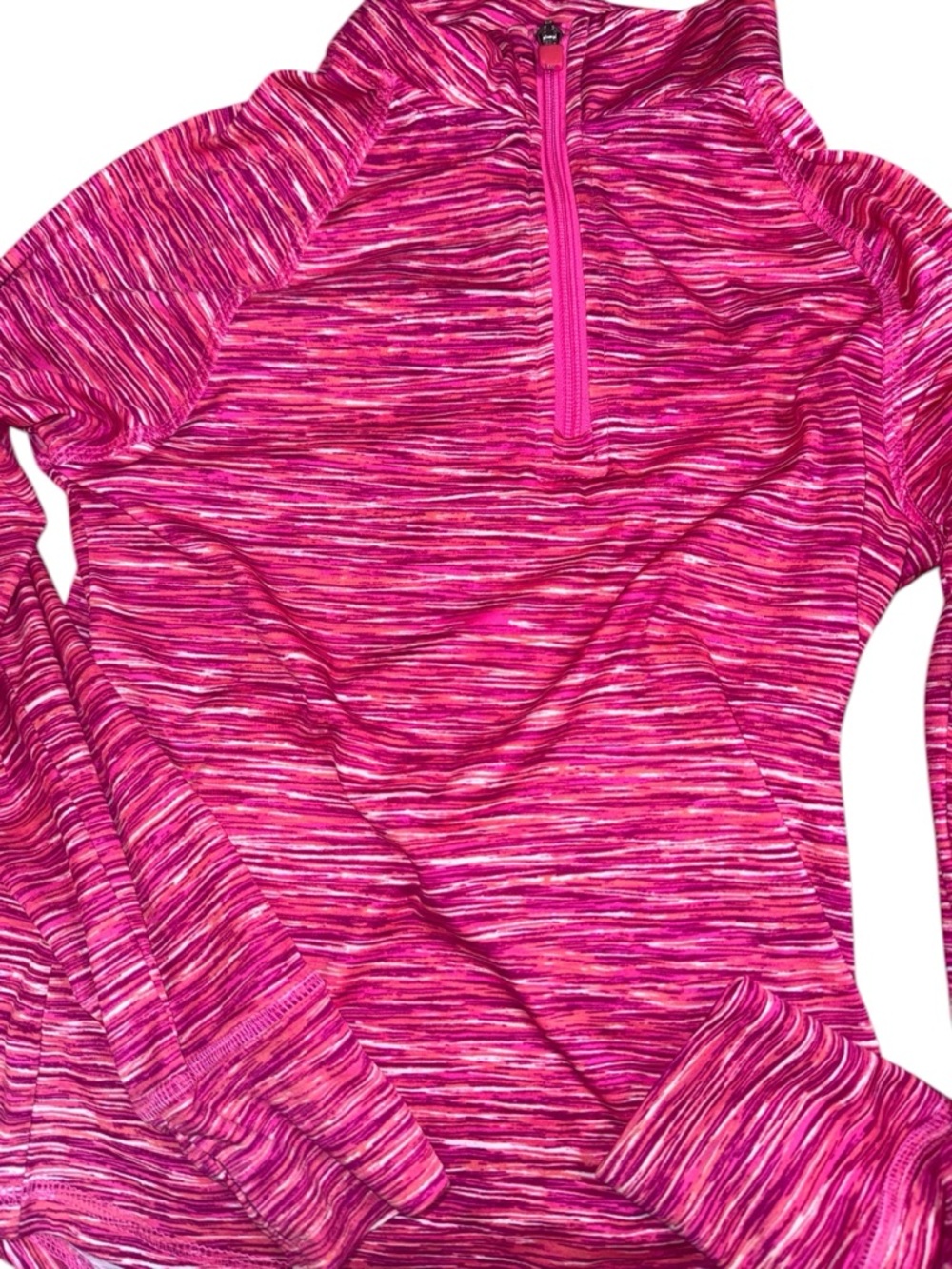 Mambo Australia Pink Space-Dye Quarter-Zip Active Pullover
